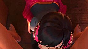 School-Girl D VA SUCKS COCK Then Gets FACIAL!