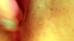British babe has fun with large fake cock
