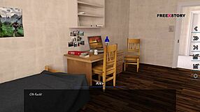 Wow, Alex jerks off to landlady's yoga!