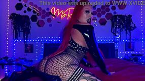 ms red x teases with big tits