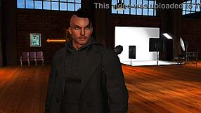 Cuckolding pornstar takes big black cock in interracial 3d cartoon, with monster cock and big tits.