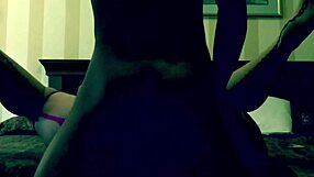 Chubby escort in no-tell motel threesome