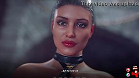 She asks, ready for my femdom game? while licking and giving handjob.