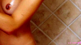 Super Cute Brunette Teen Enjoys Hot Shower in Casting Interview with MILF Mommy