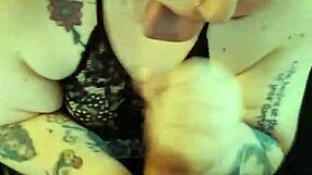 i eagerly suck dat big cock, he cums on my cookies