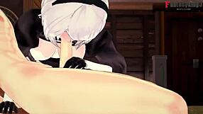 2B Interrupted for Intense POV Fuck in Nier Automata