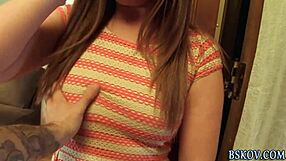 Maddy Oreilly is fucked hard on the table after her big ass is rimmed before a deep throat