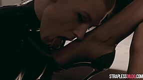 Latex-clad Rossy Bush yields to Mia Reese in a steamy submissive encounter