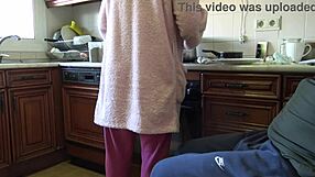 Indian Bhabhi Drinks My Cumshot After Flashing My Huge Dick In Her Kitchen.