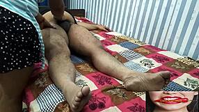 hot indian massage series - nurse massages patient in parlour, leading to public handjob and fucking at the party