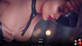 She asks, ready for my femdom game? while licking and giving handjob.