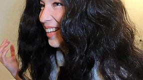 Descriptive: School-Girl Hesitates to Bang With Parents Arriving Soon