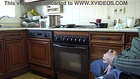 In the kitchen, Bhabhi has the biggest pleasure in my huge pecker