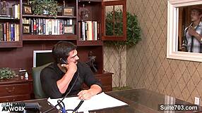 damn, this hefty gay gets fucked in the office 😏