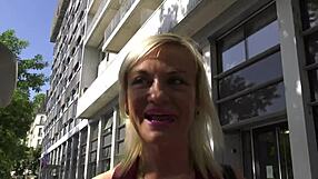 I watched this blonde milf getting fucked in a car and outdoor