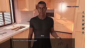 Alex's fantasy: seeing his landlord do naked yoga and a jerk off