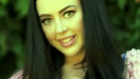 German slut with black hair goes out for whore food play and nasty public self-fucking