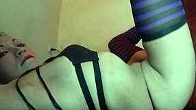 Very sexy hot dance with stockings and striptease