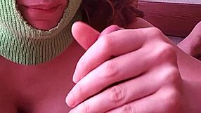 Russian stepmom sucks and jerks son's big cock secretly.