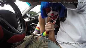 hey clown teen 18+, wanna suck cock outdoors in pov style?