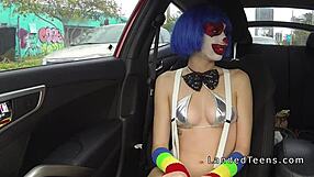 hey clown teen 18+, wanna suck cock outdoors in pov style?