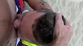 Public Blowjob Exploits at Barcelona's Gay Mar Bella Beach