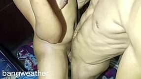 He Stands and Fucks My Wet Tight Pussy with His Monster Cock Hard!