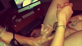 Prostate massage turns wild as a blonde slut delivers intense rimjob action