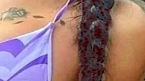 Drawing Hot African Woman In Bikini On Beach While Jerking Off