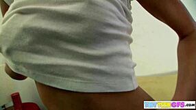 Brookeskye teases with necklace during seductive striptease.