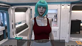 3D cartoon with a hot doctor in Space Diving: Stranded in Space 89