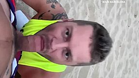 Public Blowjob Exploits at Barcelona's Gay Mar Bella Beach
