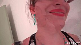 Amateur Casting Of Big French BBW With Huge Tits On Sofa