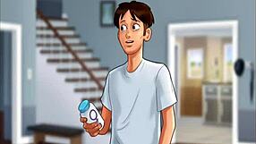 Stepmom And Her Friend Fuck Stepson Intensely