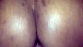 Ebony Teen Gets First Creampie In Cowgirl