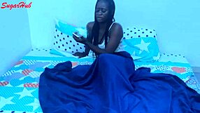 Hot black girl get crushed by black big cock in garage.