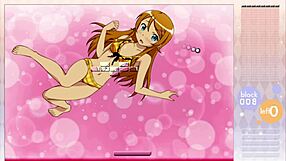 Watch Kousaka Kirino strip during Arkanoid game
