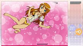 Watch Kousaka Kirino strip during Arkanoid game