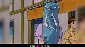 Mahoko loses her virginity with big tits licked in wet hentai pussy!