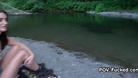 Beautiful Stranger Gives Riverside Blowjob Quickie