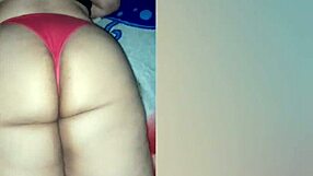 I dressed in sexy red lingerie and stockings to seduce my roommate, leading to passionate doggystyle sex