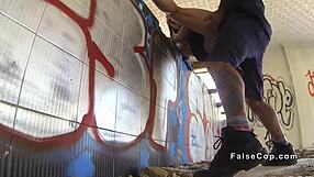 Huge Tits Amateur Fucks Cop In Uniform Outdoor With POV Group Action