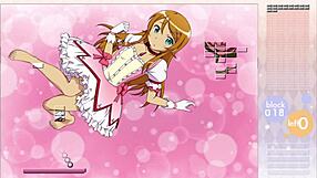 Watch Kousaka Kirino strip during Arkanoid game