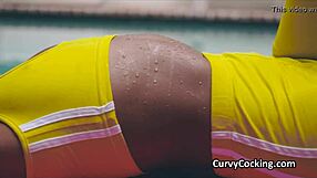 Fat, Curvy Ebony Teen in Spandex Finishes Workout by Fucking Hard White Cock Hardcore.