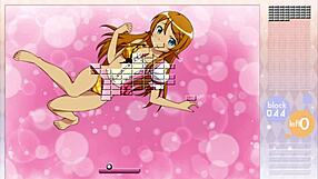 Watch Kousaka Kirino strip during Arkanoid game