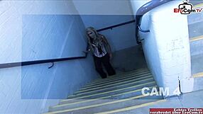 Pretty blonde likes double ejaculation