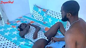 Hot black girl get crushed by black big cock in garage.