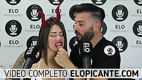 Elo sucks Sara Blonde's tits in spicy room?