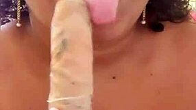 Beautiful BBW gets a sexy handjob with oil