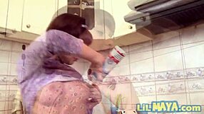 Lil Maya boldly strips naked and intensely masturbates.